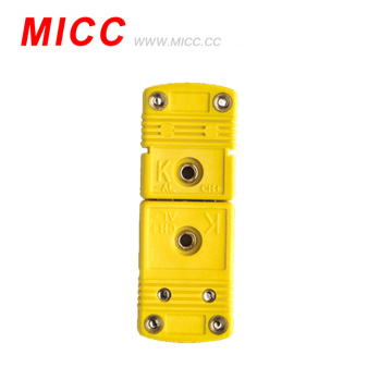 Conectores mini omega tipo k de color amarillo MICC de 2 pines